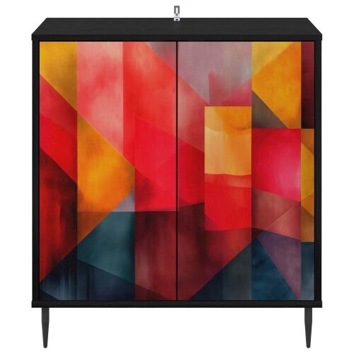 Kreveta HEESCH Crni hrast 69 x 33 x 76 cm Konstruirano drvo - Tiskanje boja Cijena