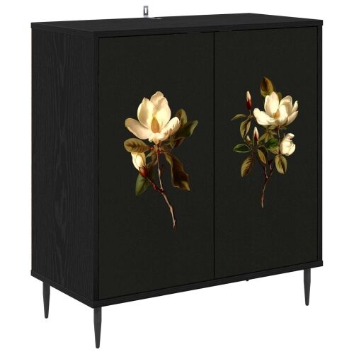Kreveta BREMEN Crni hrast 69 x 33 x 76 cm Konstruirano drvo - Magnolijski uzorak Cijena