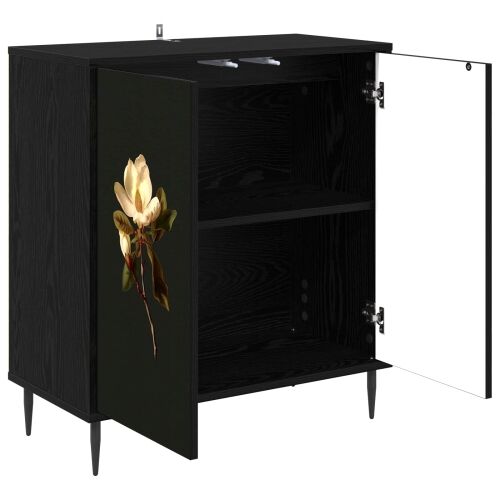 Kreveta BREMEN Crni hrast 69 x 33 x 76 cm Konstruirano drvo - Magnolijski uzorak Cijena