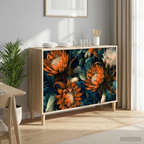 Kreveta LOCHEM Sonoma 102 x 33 x 75 cm Konstruirano drvo - Narančasti uzorak Cijena