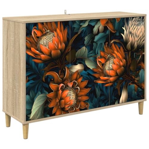 Kreveta LOCHEM Sonoma 102 x 33 x 75 cm Konstruirano drvo - Narančasti uzorak Cijena