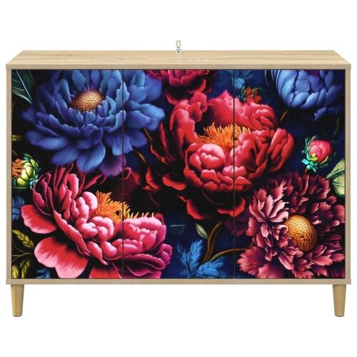 Kreveta KIEL Sonoma 102 x 33 x 75 cm Konstruirano drvo - Tamni cvjetni uzorak Cijena