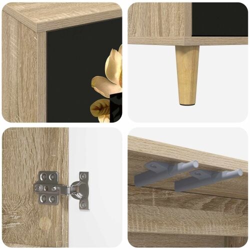 Kreveta BREMEN Sonoma 102 x 33 x 75 cm Konstruirano drvo - Magnolijski uzorak Cijena