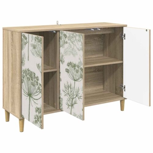 Kreveta GOTHA Sonoma 102 x 33 x 75 cm Konstruirano drvo - Zeleni uzorak drveta Cijena