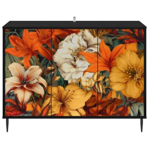 Kreveta GENNEP Crni hrast 102 x 33 x 76 cm Konstruirano drvo - Print ljiljana Cijena