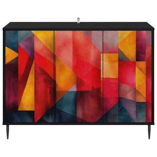 Kreveta HEESCH Crni hrast 102 x 33 x 76 cm Konstruirano drvo - Tiskanje boja Cijena