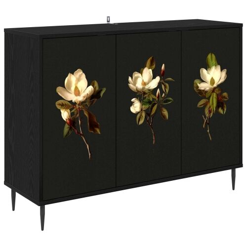 Kreveta BREMEN Crni hrast 102 x 33 x 76 cm Konstruirano drvo - Magnolijski uzorak Cijena