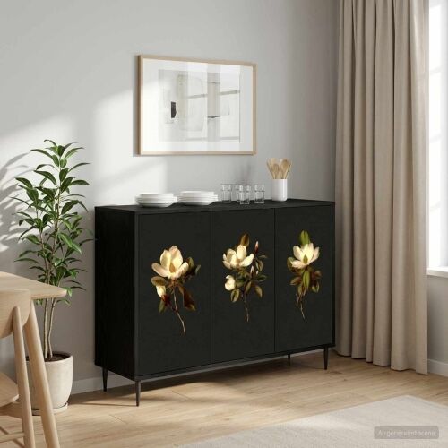 Kreveta BREMEN Crni hrast 102 x 33 x 76 cm Konstruirano drvo - Magnolijski uzorak Cijena