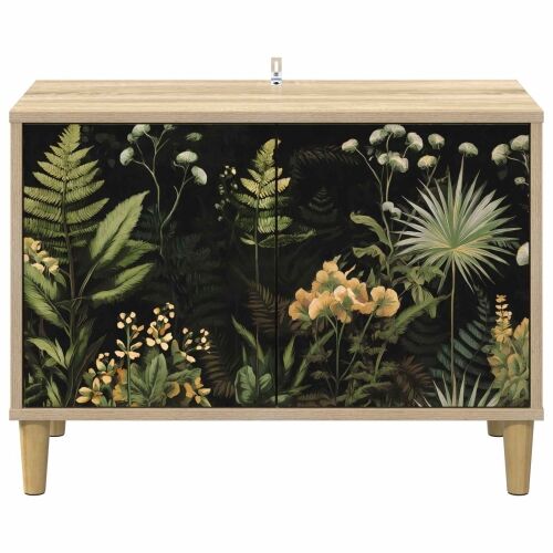 TV ormar RHENEN 69 x 33 x 50 cm Sonoma Konstruirano drvo - Tropski uzorak džungle Cijena