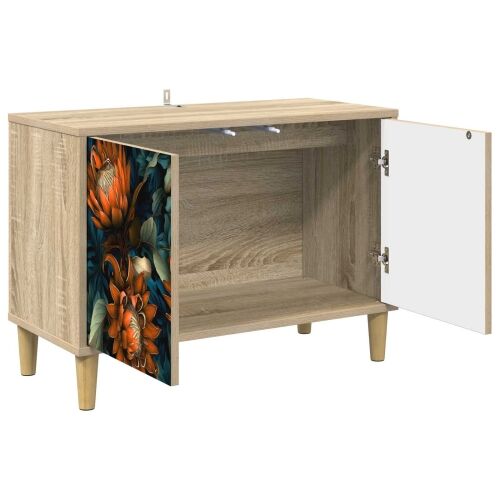 TV ormar LOCHEM 69 x 33 x 50 cm Sonoma Konstruirano drvo - Narančasti uzorak Cijena