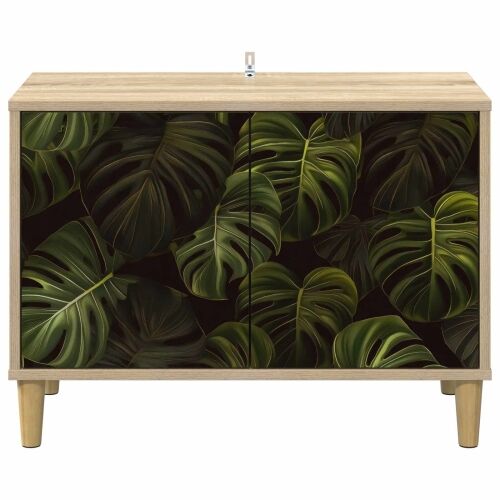 TV ormar ELBURG 69 x 33 x 50 cm Sonoma Konstruirano drvo - Print od palminih listova Cijena