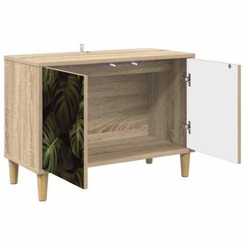 TV ormar ELBURG 69 x 33 x 50 cm Sonoma Konstruirano drvo - Print od palminih listova Cijena