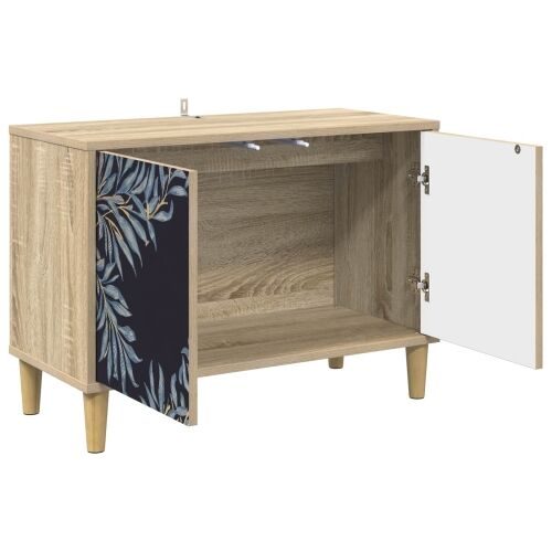 TV ormar DOKKUM 69 x 33 x 50 cm Sonoma Konstruirano drvo - Plavi afti uzorak Cijena