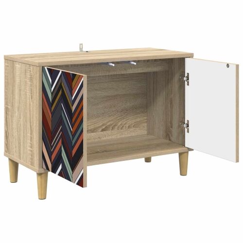 TV ormar OMMEN 69 x 33 x 50 cm Sonoma Konstruirano drvo - Geometrijski uzorak Cijena