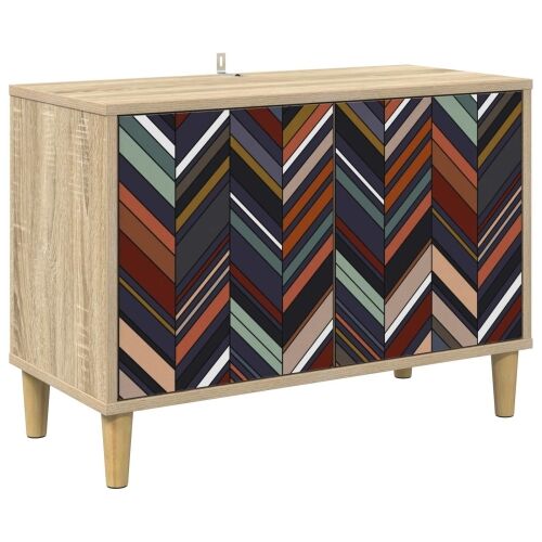 TV ormar OMMEN 69 x 33 x 50 cm Sonoma Konstruirano drvo - Geometrijski uzorak Cijena