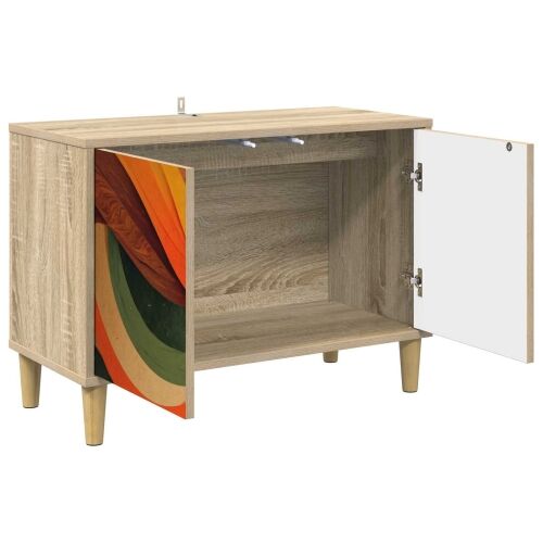 TV ormar BONN 69 x 33 x 50 cm Sonoma Konstruirano drvo - Retro valni uzorak Cijena