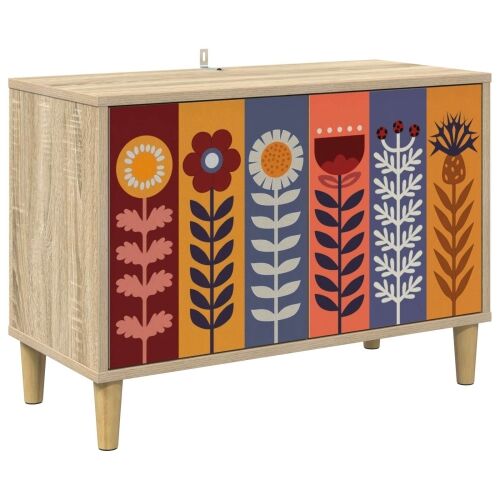 TV ormar ESSEN 69 x 33 x 50 cm Sonoma Konstruirano drvo - Uzorak suncokreta Cijena