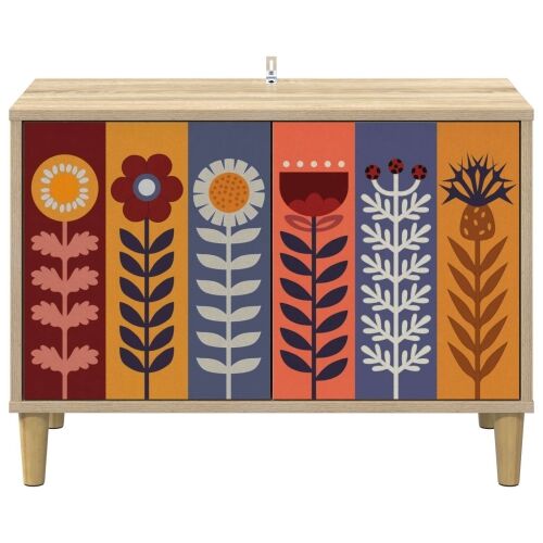 TV ormar ESSEN 69 x 33 x 50 cm Sonoma Konstruirano drvo - Uzorak suncokreta Cijena
