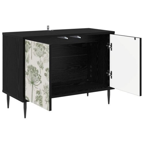 TV ormar GOTHA 69 x 33 x 50,5 cm Crni hrast Konstruirano drvo - Zeleni uzorak drveta Cijena