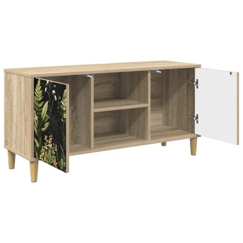 TV ormar RHENEN 102 x 33 x 50 cm Sonoma Konstruirano drvo - Tropski uzorak džungle Cijena