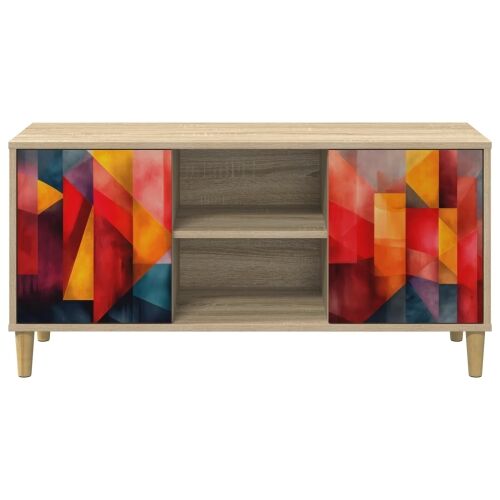 TV ormar HEESCH 102 x 33 x 50 cm Sonoma Konstruirano drvo - Tiskanje boja Cijena