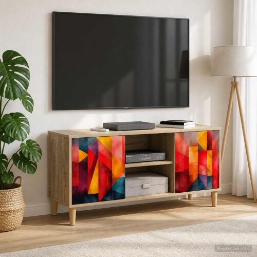 TV ormar HEESCH 102 x 33 x 50 cm Sonoma Konstruirano drvo - Tiskanje boja Cijena