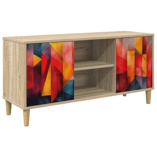 TV ormar HEESCH 102 x 33 x 50 cm Sonoma Konstruirano drvo - Tiskanje boja Cijena