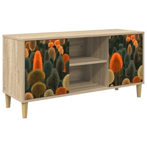 TV ormar ZAANDAM 102 x 33 x 50 cm Sonoma Konstruirano drvo - Print šume Cijena