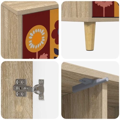 TV ormar ESSEN 102 x 33 x 50 cm Sonoma Konstruirano drvo - Uzorak suncokreta Cijena