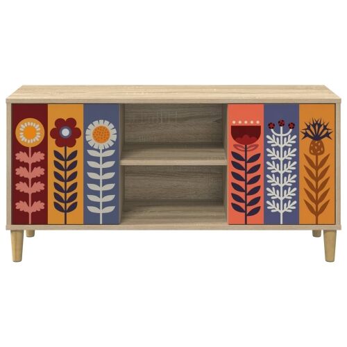 TV ormar ESSEN 102 x 33 x 50 cm Sonoma Konstruirano drvo - Uzorak suncokreta Cijena
