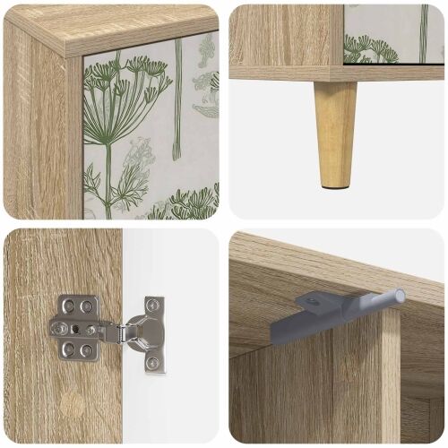 TV ormar GOTHA 102 x 33 x 50 cm Sonoma Konstruirano drvo - Zeleni uzorak drveta Cijena