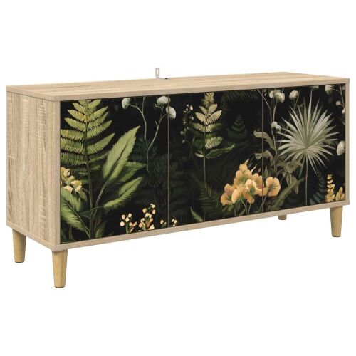 TV ormar RHENEN 102 x 33 x 50 cm Sonoma Konstruirano drvo - Tropski uzorak džungle Cijena