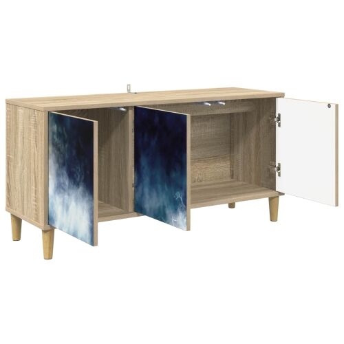 TV ormar RAALTE 102 x 33 x 50 cm Sonoma Konstruirano drvo - Plavi mramorni uzorak Cijena