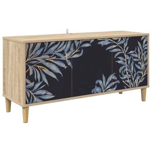 TV ormar DOKKUM 102 x 33 x 50 cm Sonoma Konstruirano drvo - Plavi afti uzorak Cijena