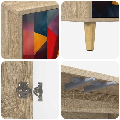 TV ormar HEESCH 102 x 33 x 50 cm Sonoma Konstruirano drvo - Tiskanje boja Cijena