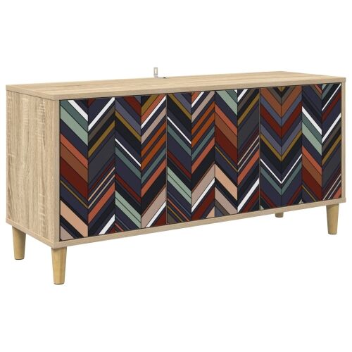 TV ormar OMMEN 102 x 33 x 50 cm Sonoma Konstruirano drvo - Geometrijski uzorak Cijena
