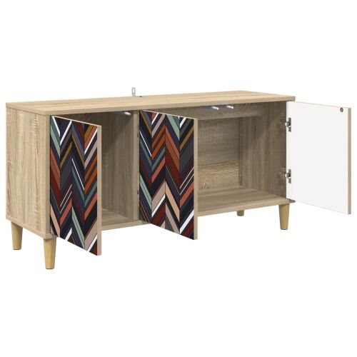 TV ormar OMMEN 102 x 33 x 50 cm Sonoma Konstruirano drvo - Geometrijski uzorak Cijena