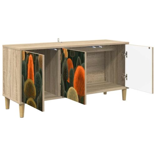 TV ormar ZAANDAM 102 x 33 x 50 cm Sonoma Konstruirano drvo - Print šume Cijena