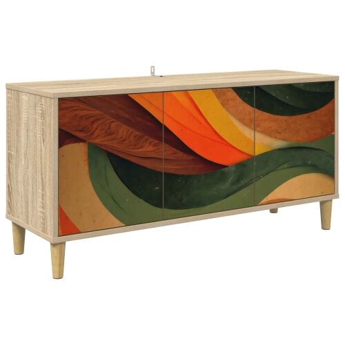 TV ormar BONN 102 x 33 x 50 cm Sonoma Konstruirano drvo - Retro valni uzorak Cijena