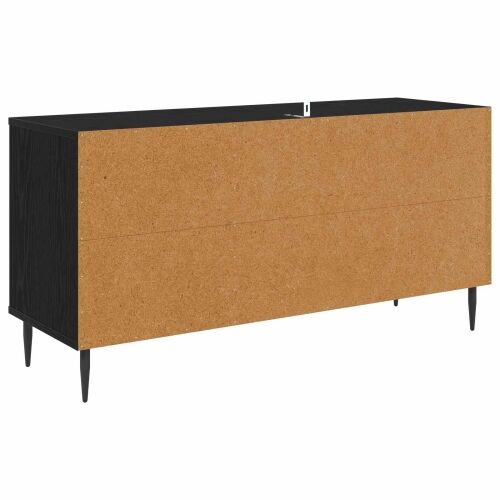 TV ormar ELBURG 102 x 33 x 51 cm Crni hrast Konstruirano drvo - Print od palminih listova Cijena