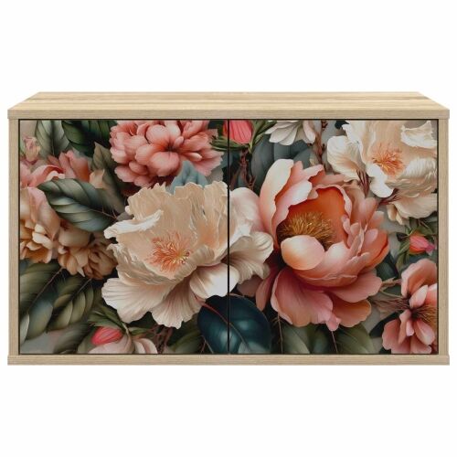 TV ormar za montažu na zid BORNE 69 x 33 x 40 cm Hrast sonoma - Hrast sonoma Print lagane peonije Cijena