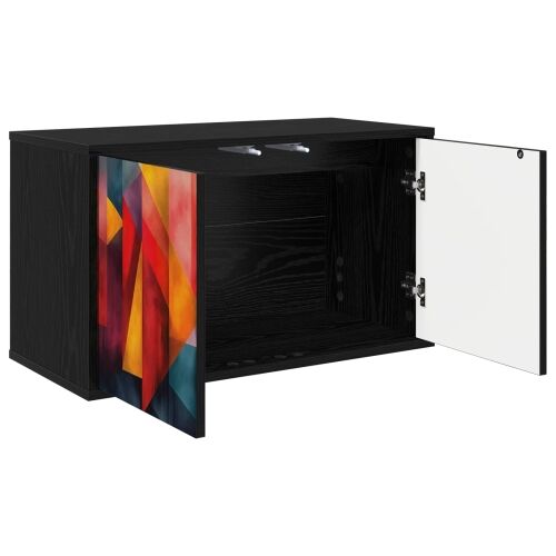 TV ormar za montažu na zid HEESCH 69 x 33 x 40 cm Crni hrast - Crni hrast Tiskanje boja Cijena