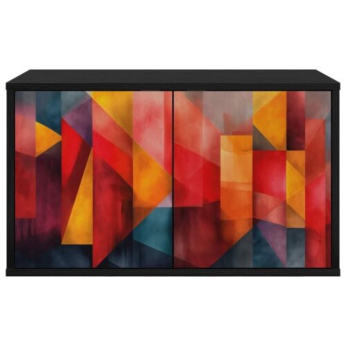 TV ormar za montažu na zid HEESCH 69 x 33 x 40 cm Crni hrast - Crni hrast Tiskanje boja Cijena