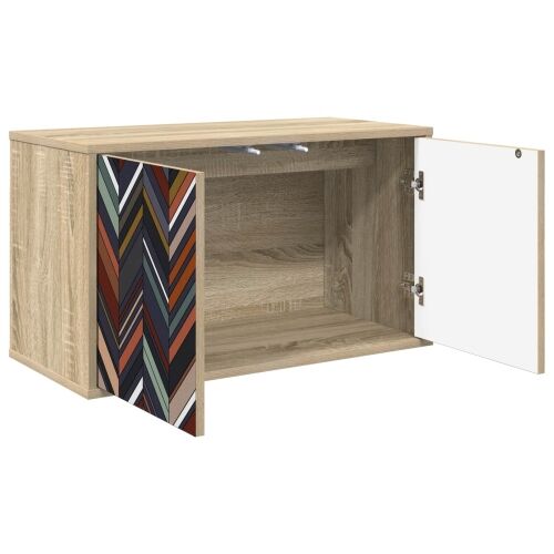 TV ormar za montažu na zid OMMEN 69 x 33 x 40 cm Hrast sonoma - Hrast sonoma Geometrijski uzorak Cijena