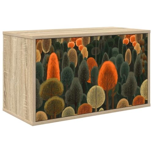 TV ormar za montažu na zid ZAANDAM 69 x 33 x 40 cm Hrast sonoma - Hrast sonoma Print šume Cijena