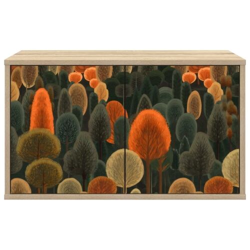 TV ormar za montažu na zid ZAANDAM 69 x 33 x 40 cm Hrast sonoma - Hrast sonoma Print šume Cijena