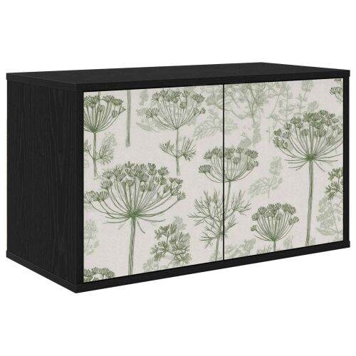 TV ormar za montažu na zid GOTHA 69 x 33 x 40 cm Crni hrast - Crni hrast Zeleni uzorak drveta Cijena