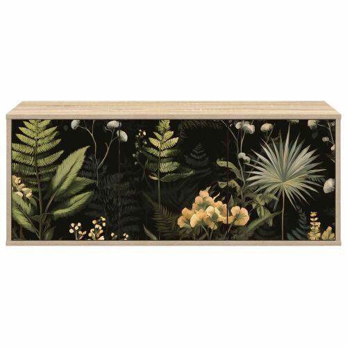 TV ormar za montažu na zid RHENEN 102 x 33 x 40 cm Hrast sonoma - Hrast sonoma Tropski uzorak džungle Cijena