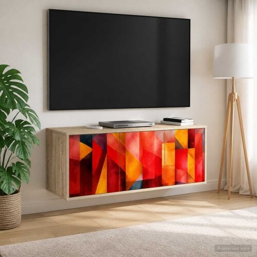 TV ormar za montažu na zid HEESCH 102 x 33 x 40 cm Hrast sonoma - Hrast sonoma Tiskanje boja Cijena