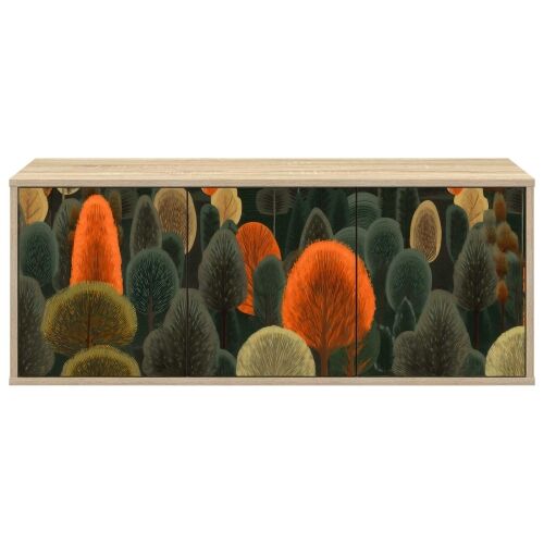 TV ormar za montažu na zid ZAANDAM 102 x 33 x 40 cm - Hrast sonoma Print šume Cijena
